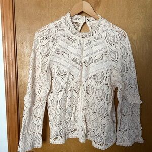 Odd Molly Cream Lace Blouse